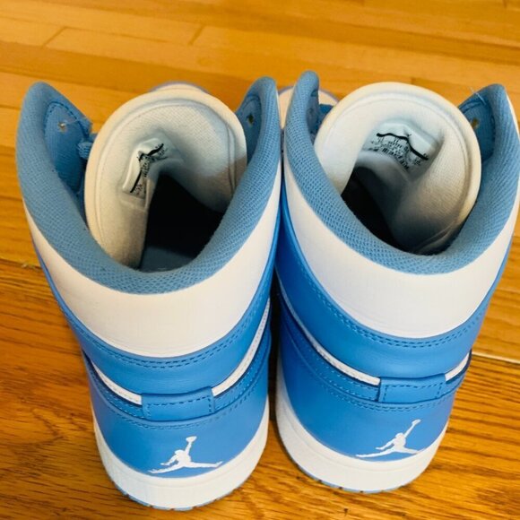 Nike Air Jordan 1 Retro Mid Unc / University Blue 554724-106 Size 12 - Picture 15 of 16